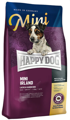 купить Happy Dog Supreme Mini Adult Irland сухой корм для собак до 10 кг, при проблемах с кожей и шерстью