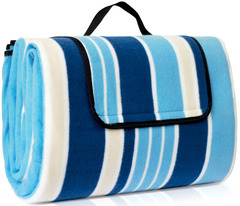 Подстилка-покрывало Skully Alu thermo blanket 200х200 (white-blue stripes)