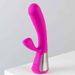 Розовый интерактивный вибратор Kiiroo Ohmibod Fuse - 18 см. - 