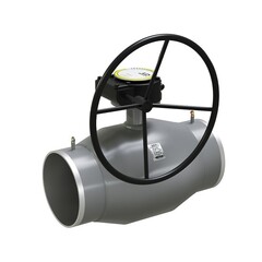 Кран стальной шаровой цельносварной LD Energy Regula, DN-125 PN-25, длина-330мм, стандартнопроходной, приварной с редуктором