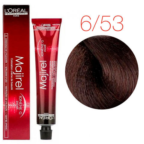 L'Oreal Professionnel Majirel 6.53 (Темный блондин перламутрово-красное дерево) - Краска для волос