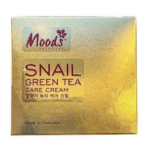 Крем для лица с муцином улитки и экстрактом зеленого чая Mood's Snail Green Tea