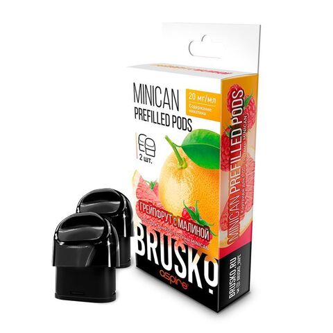 Картридж Brusko Minican Prefilled Pods Грейпфрут с Малиной