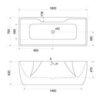 BelBagno BB110-180-76 Отдельно стоящая овальная акриловая ванна в комплекте с щелевым переливом и сливом цвета хром 1800x760x620