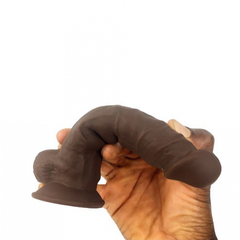 Фаллоимитатор с двойной плотностью Model 1 от SILEXD коричневый (17,6*3,5 см)