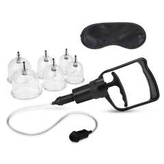 Набор из 6 вакуумных банок с насосом Erotic Suction Cupping Set - 