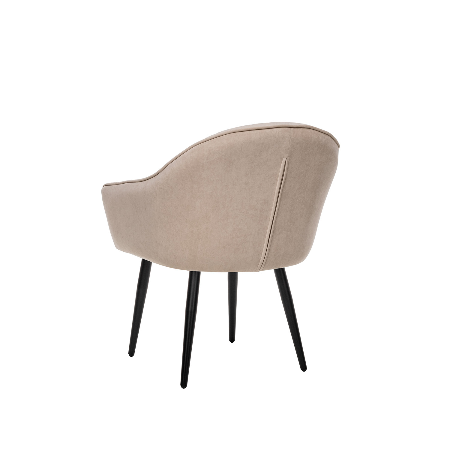 Стул с подлокотниками Leset Вайд, каркас Черный, велюр Бежевый, фото 5