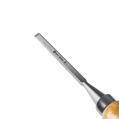 Стамеска плоская КОБАЛЬТ 6 х 140 мм, CR-V, деревянная рукоятка (1 шт.) подвес (Арт. 245-701)