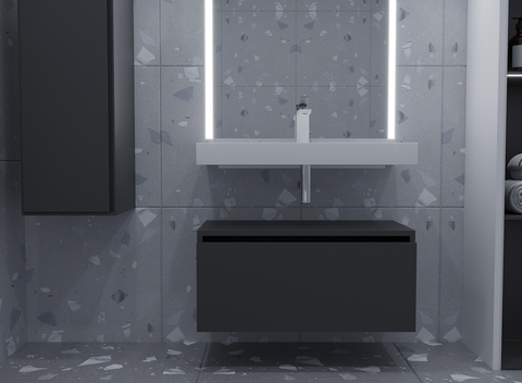 Boheme 897-080-A mat Ящик под столешницу 80см АНТРАЦИТ мат. VALLESSI UNO-S