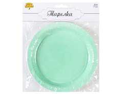 Тарелки однотонные, Пастель, Мятный, 17 см, 6 шт.