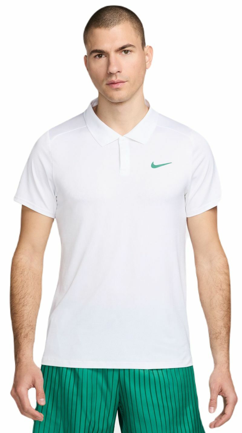 Nike Court Dri Fit Advantage Polo white malachite 10 222 Tennis 24.ru