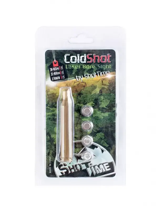 Лазерный патрон ShotTime ColdShot 30-06 Sprg./.25-06 Rem/ 270 Win., латунь, лазер красный 655нМ