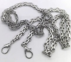 Цепочка для сумки с карабинами, ш. 10 мм, L 120 см, никель