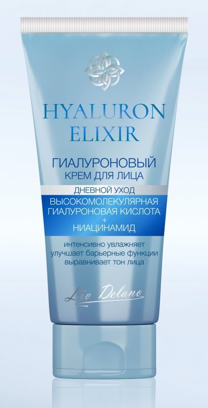 Liv-delano Hyaluron Elixir Гиалуроновый крем для лица дневной уход 50г