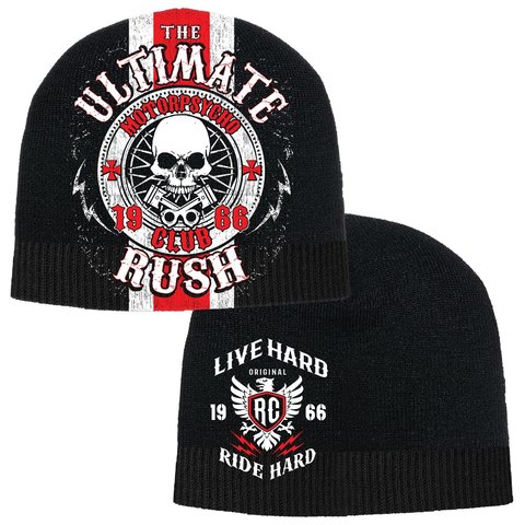 Rush Couture | Шапка мужская MOTORPSYCHO CLUB BEANIE RC200 перед и сзади