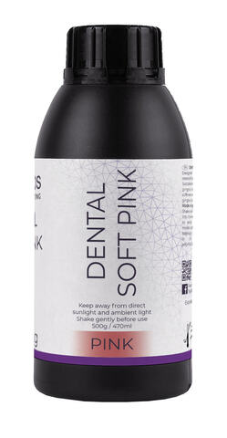Фотополимер HARZ Labs Dental Soft Pink, розовый (0,5 кг)