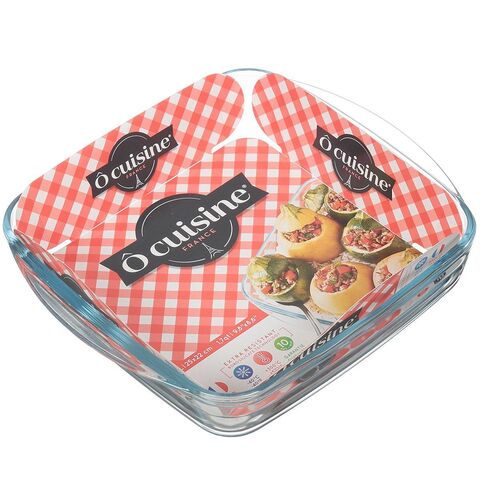 Форма для выпечки стекло, 21х21 см, 1.6 л, квадр, жаропрочная, O Cuisine, 209BC00/1046