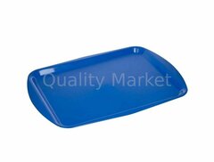 Поднос столовый 490х360 мм синий полипропилен особо прочный