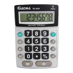 Калькулятор настольный Gaona 8 Bit, LCD, 14*10.6*3 см, серый