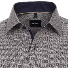 Сорочка мужская Venti Modern Fit 144249700-100 с чёрно-серым принтом