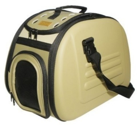 купить Ibiyaya Classic Pet Carrier Складная сумка-переноска для собак и кошек до 6 кг бежевая