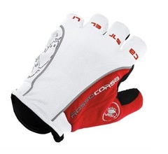 Велосипедные перчатки Castelli Rosso короткие (белые)