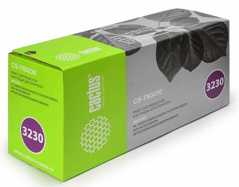 Картридж лазерный Cactus CS-TN3230 TN-3230 черный (3000стр.) для Brother HL-5340D, 5350DN, 5370DW, DCP-8070D, 8085DN
