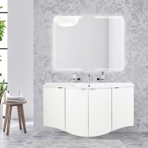 Cezares 55176 RIALTO Шкаф подвесной с одной распашной дверцей, левосторонний 55176 Bianco opaco, 34x41x65