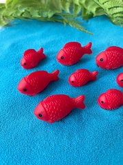 Рыба, фигурки декоративные, кукольные миниатюры, 4 поменьше 2,3*1,2*1,2 см и 4 побольше 3,4*1,5*1,8 см, набор 8 шт микс