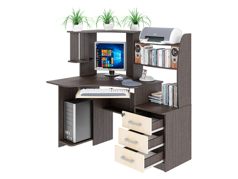 Компьютерный стол угловой СК-39 венге / дуб молочный