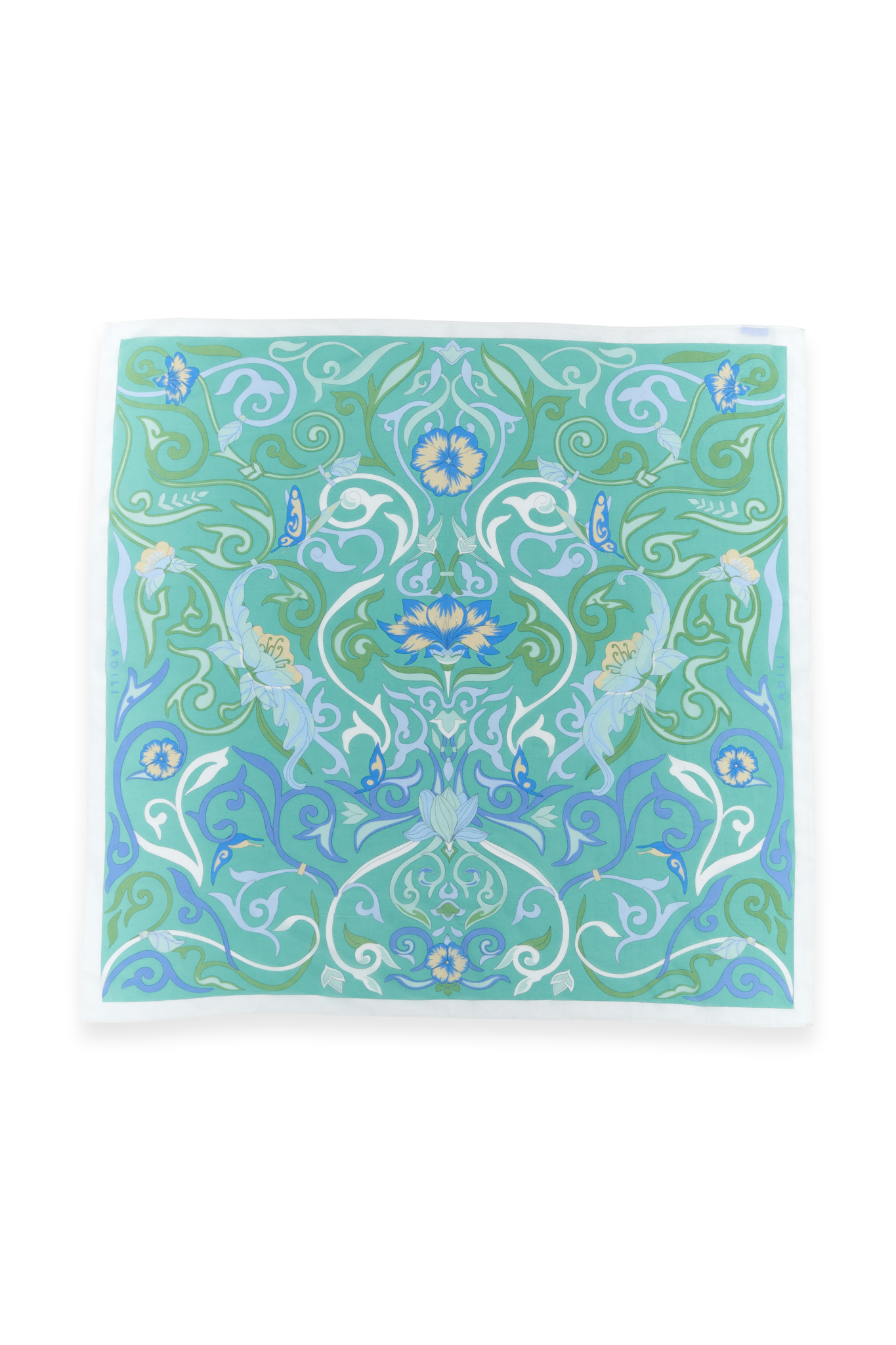 Платок шелк-хлопок 100х100 (принт 240-01)