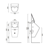Catalano 0932641001 Писсуар c отв. под крышку Rimless 64x32 , покрытие Cataglaze+, цвет белый глянцевый
