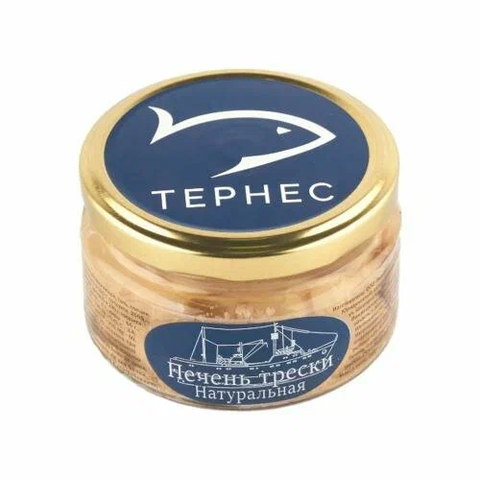 Печень трески натуральная, 200 г ст/б