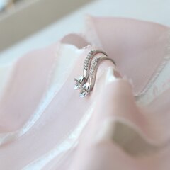 Швензы крючки с фианитами для вклейки бусин 17 мм, родий, Ш244