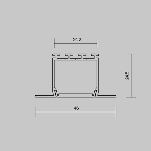 Алюминиевый профиль Maytoni встраиваемый ALM-4625-S-2M