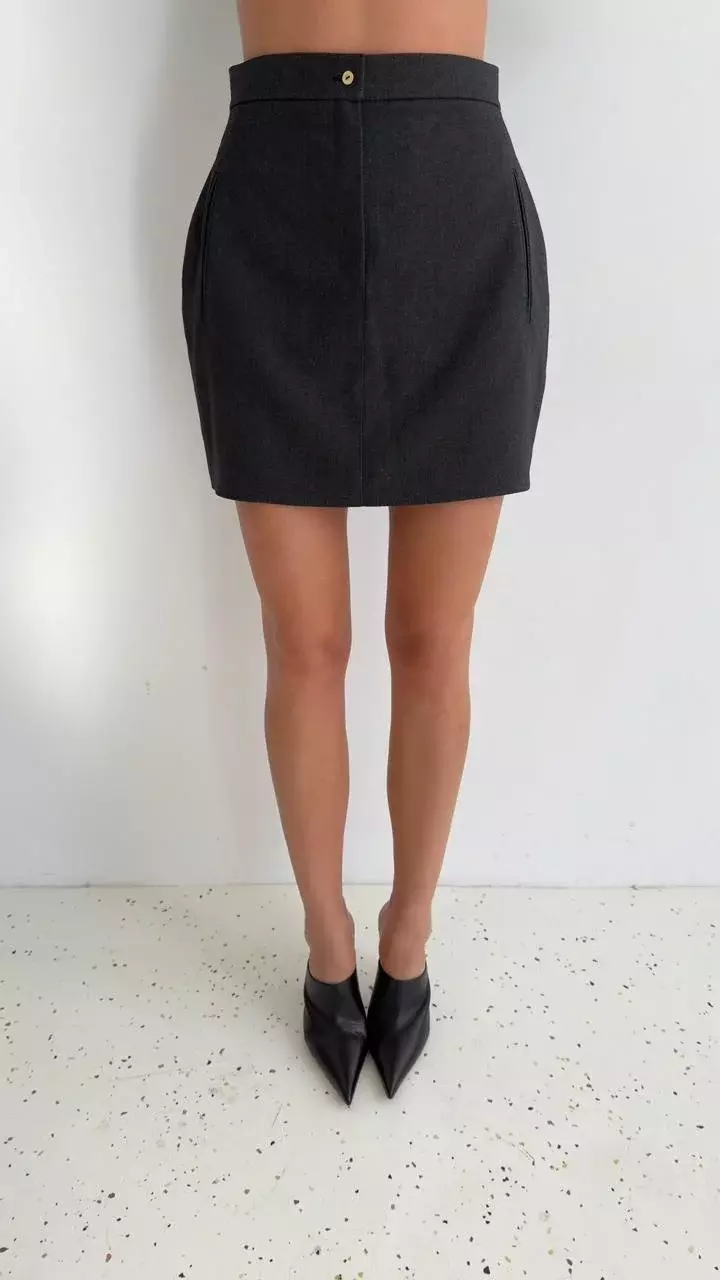 Юбка мини, Серый