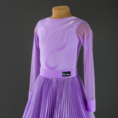 Lilia 20-112-01-C | Платье с аппликацией для спортивных бальных танцев | Vasileva Dance