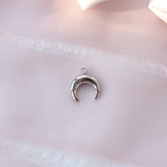 УЦЕНКА!!! Подвеска Лунница (месяц) 10*12 мм, родий, У097