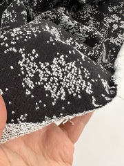 Трикотаж жаккардовый, футер 3-х ниточный, Графит