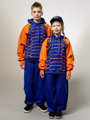 Худи детское оранжево-синее