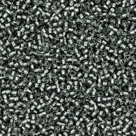 Японский бисер TOHO Round 15/0 (№29), с внутренним серебрением, прозрачный