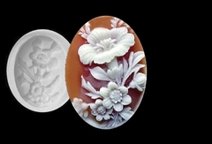 Силиконовый молд камея Цветы № 37