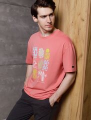 Свободная футболка  с авторским принтом  U49.048 (121394)