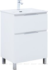 Aquanet 344132 Тумба Алвита new 60 напольная 2 ящ. цв. белый матовый (344132) фото