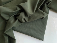 ТЕМНО-ЗЕЛЕНЫЙ - Футер 2х-нитка с лайкрой, компакт пенье (КРВ691 Олеся)