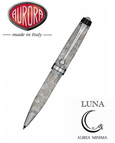 Ручка шариковая Aurora Luna Aurea Minima LP, White Marbled RT (AU-057-M)