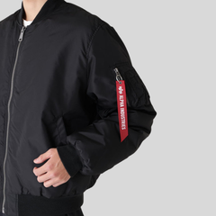 Бомбер Alpha Industries MA-1 Oxford Logo Black (Черный)