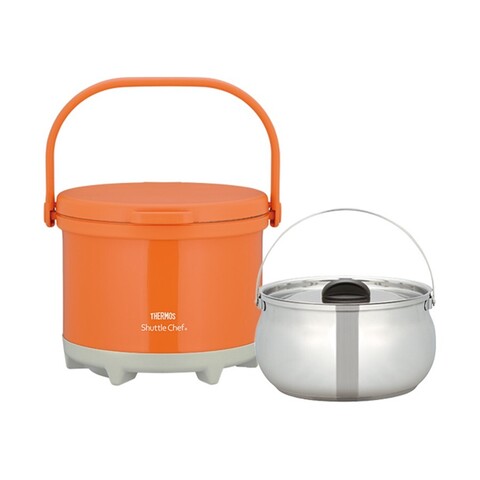 Термокастрюля Thermos Shuttle Chef RPE-3000 CA  3 л, оранжевый/серебристый (451323)