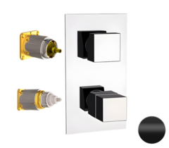 REMER QT92KBNO Смеситель для ванны/душа термостат на 2 потока скрытый монтаж (заказывать совместно с rrbox92) qubika thermo фото