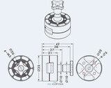 Адаптер для быстрой смены пропеллеров 24-34" для моторов T-Motor 70XX-80XX, U8 II, U12 II (2 шт) QAD v2